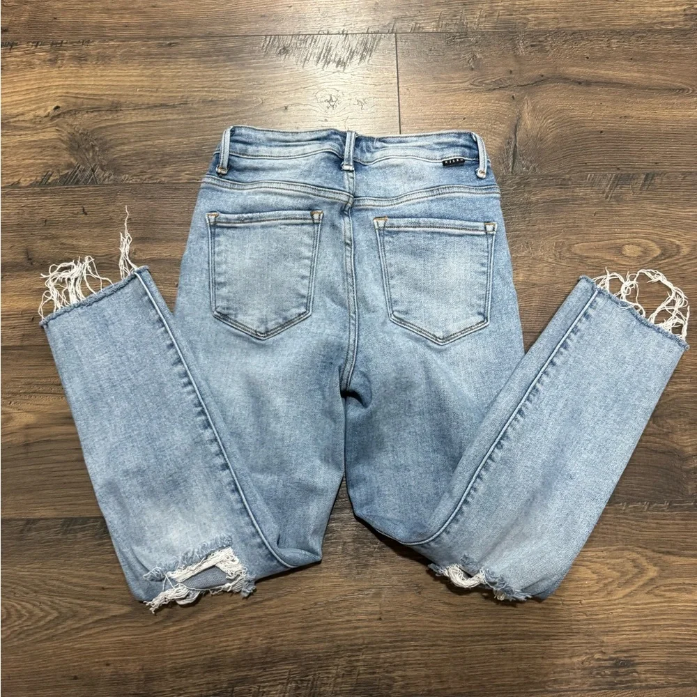 Risen x Freckled Poppy Straight Leg Distressed Cropped Jeans - Picture 5 of 5